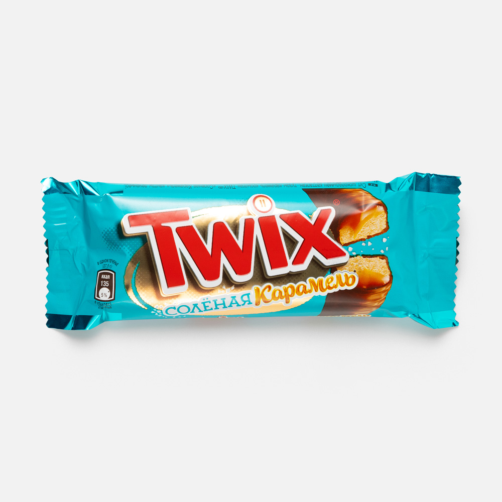 Батончик Twix шоколадный, солёная карамель, 55 г