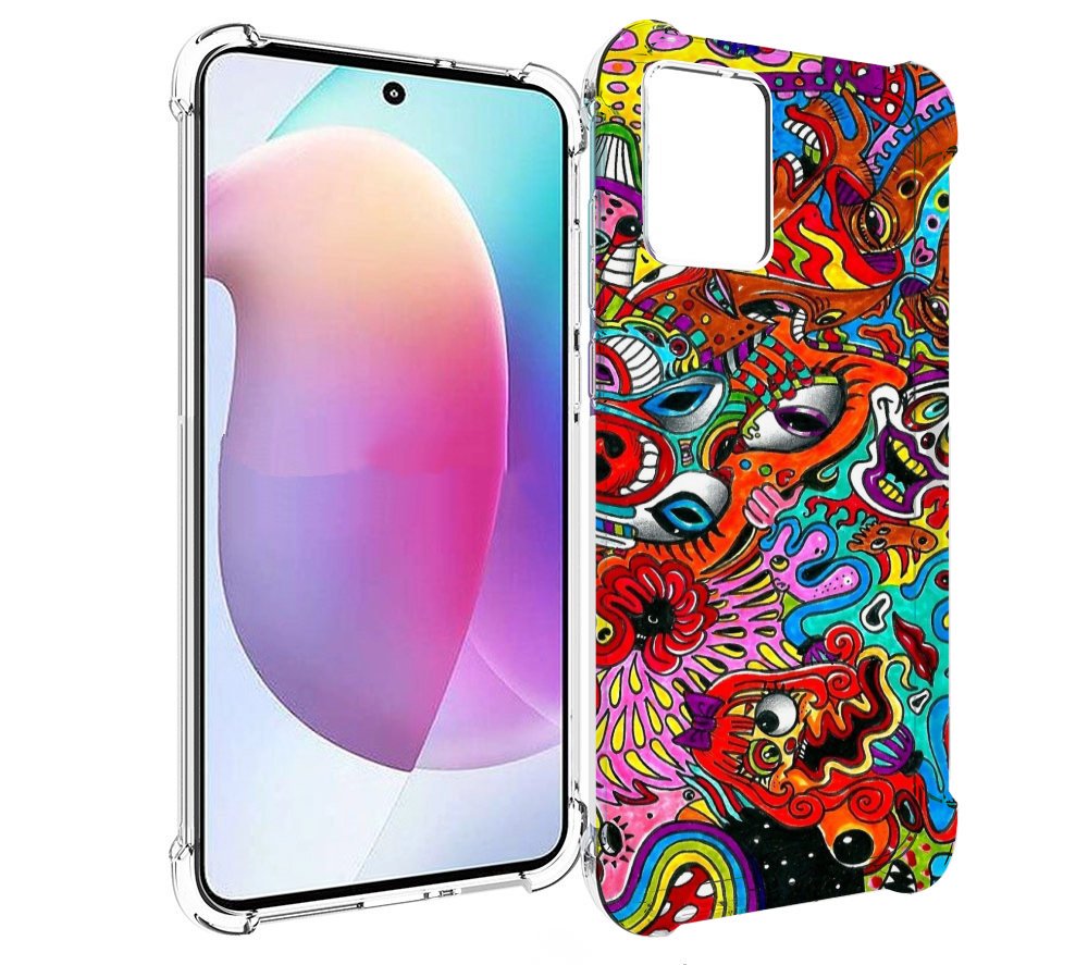 

Чехол MyPads разные абстракции яркие для Motorola Edge 30 Neo, Прозрачный, Tocco