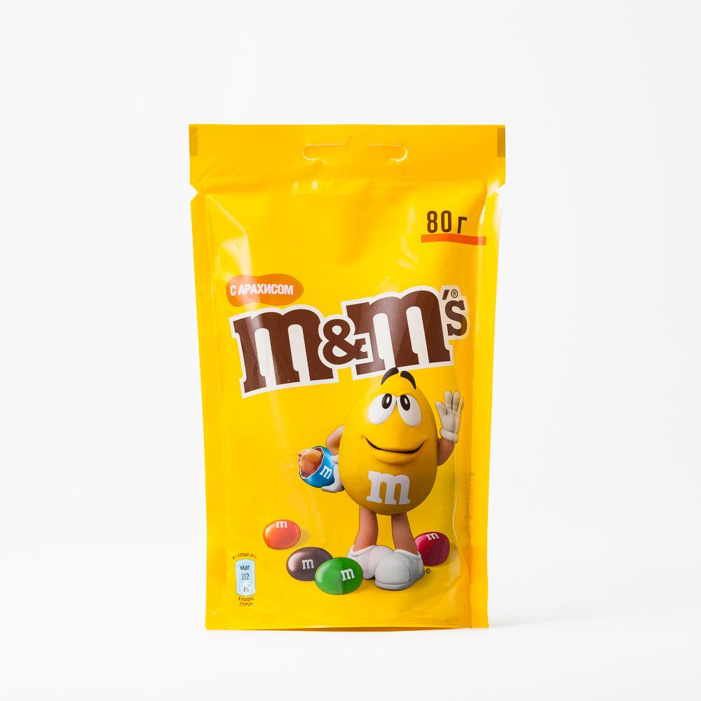 Драже M&M's с арахисом и молочным шоколадом, 80 г