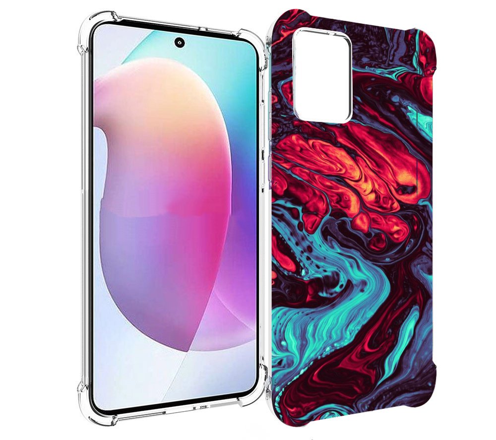 

Чехол MyPads разбавленная краска для Motorola Edge 30 Neo, Прозрачный, Tocco