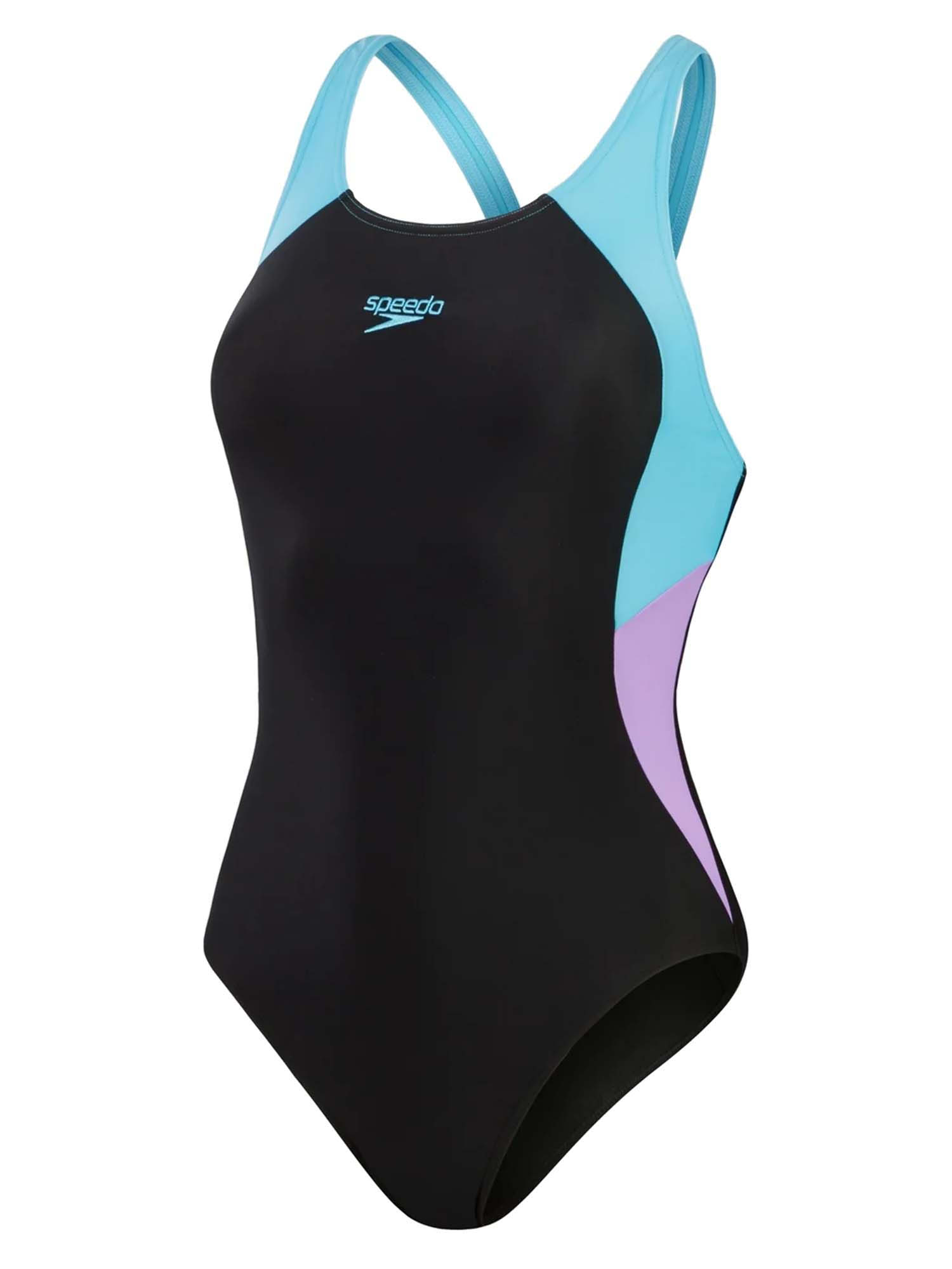 

Купальник слитный женский Speedo Colourblock Splice Muscleback 2024 черный 34, Colourblock Splice Muscleback 2024