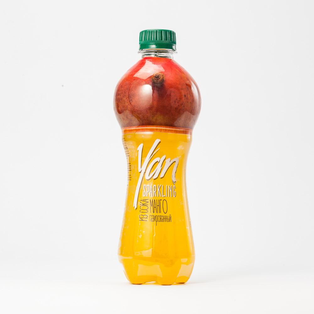 Напиток Yan Sparkling, с соком, манго, с газом, 0,47 л