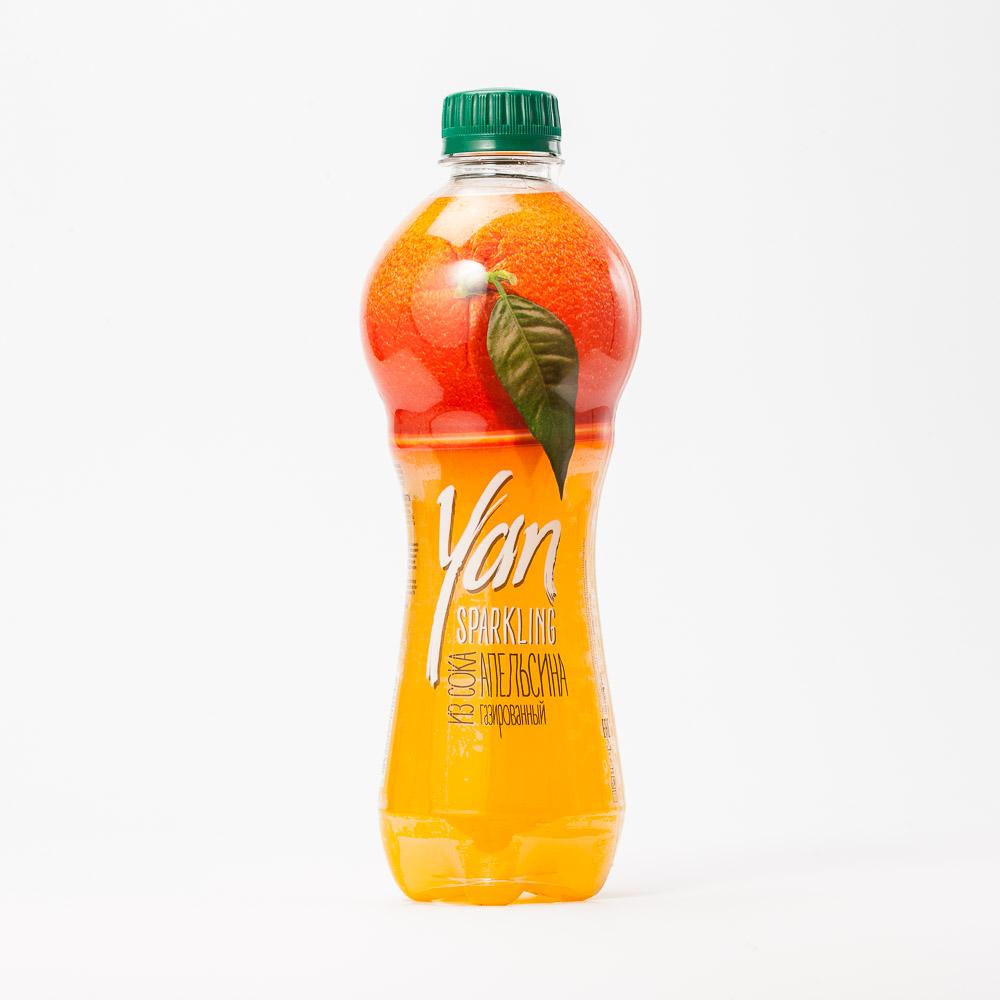 Напиток Yan Sparkling, с соком, апельсин, с газом, 0,47 л