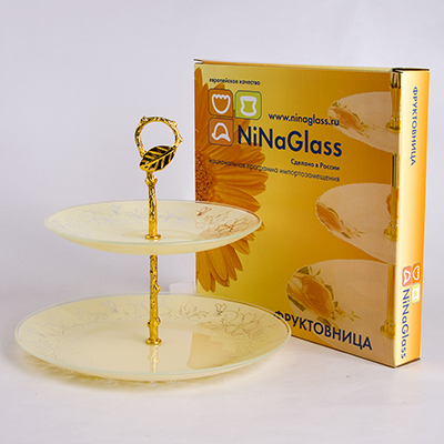 

Фруктовница NiNaGlass 85-075-20/26 см. Лара 2-х ярусная