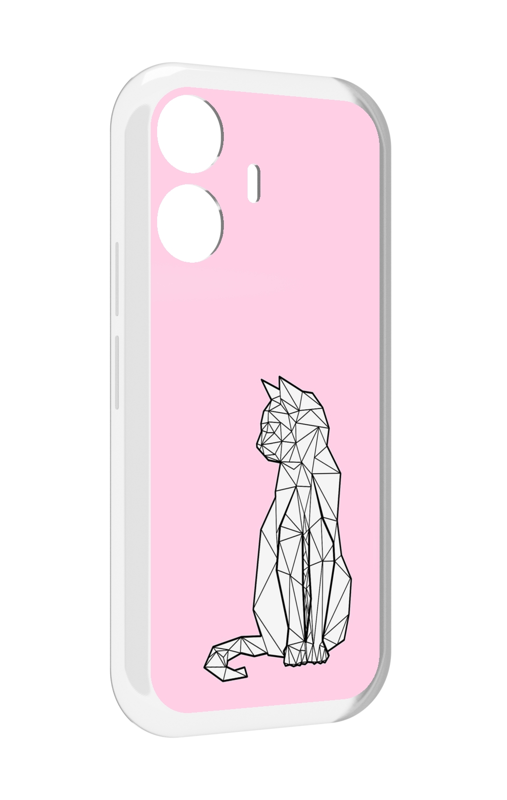 

Чехол MyPads белый котик с гранями для Vivo Y77E / Vivo iQOO Z6 Lite, Прозрачный, Tocco