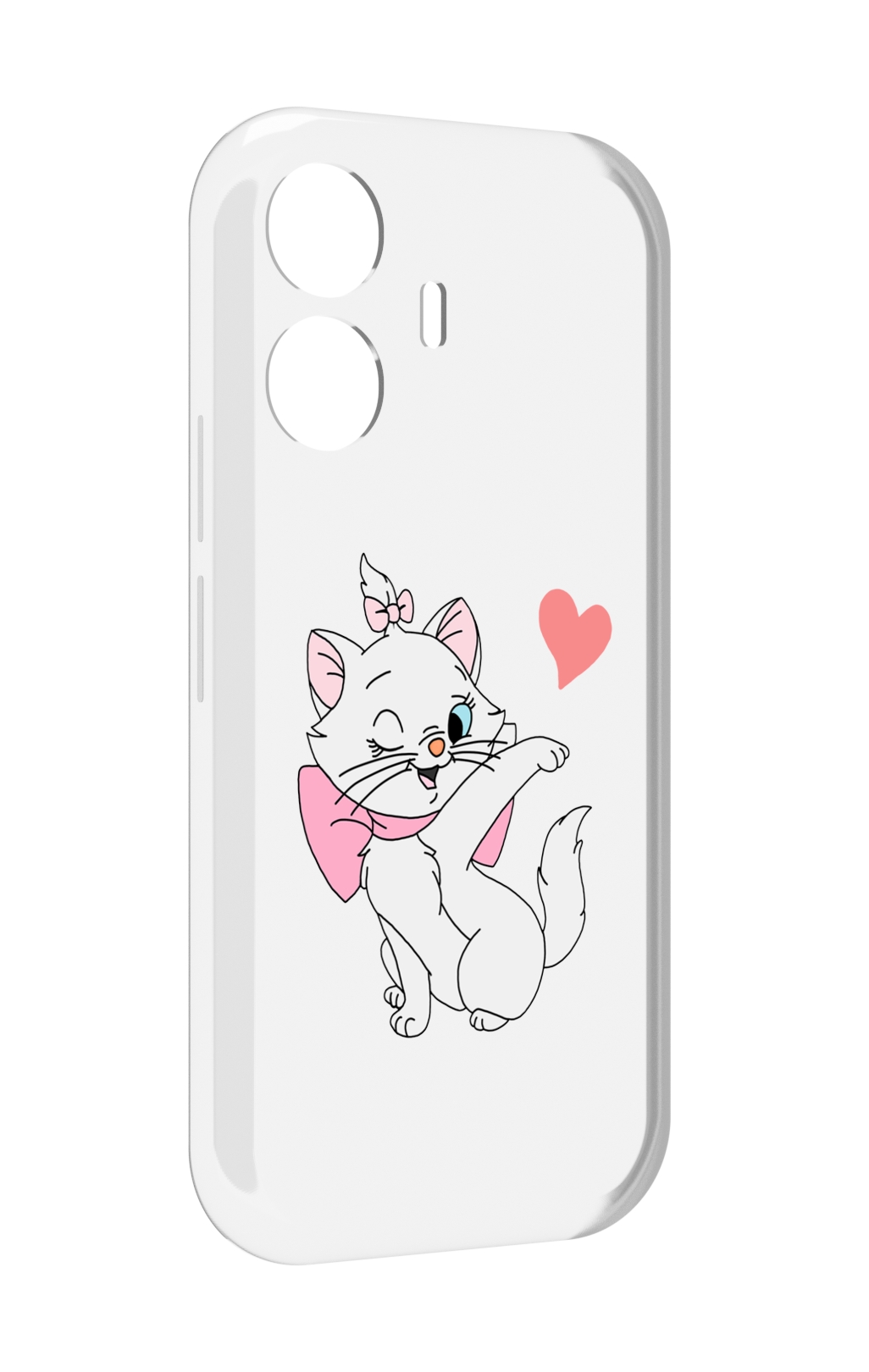 

Чехол MyPads белая-кошечка-с-сердечком женский для Vivo Y77E / Vivo iQOO Z6 Lite, Прозрачный, Tocco