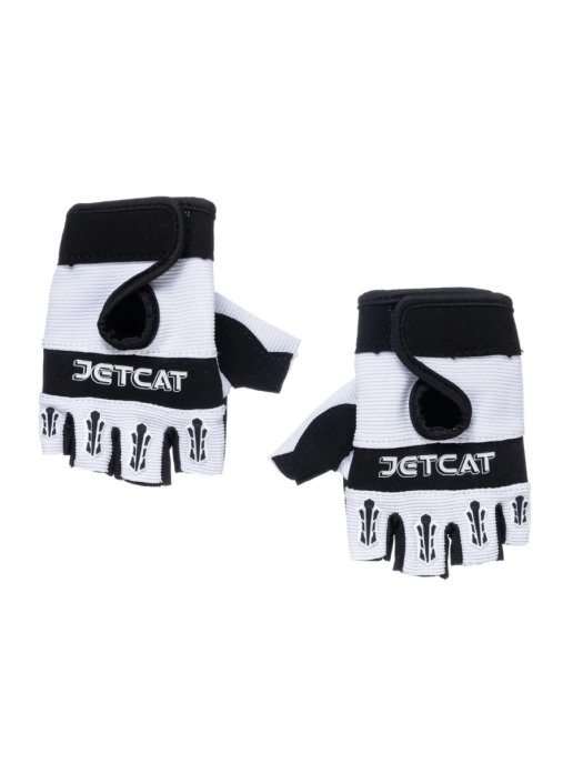 фото Перчатки - jetcat - pro - короткие пальцы бело-черные (m)