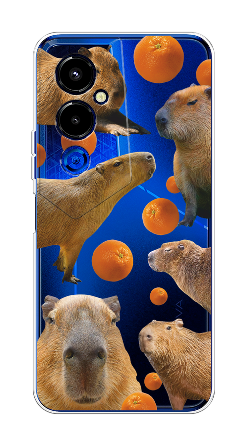 

Чехол на Tecno Pova 4 Pro "Капибара и апельсины", Бежевый;оранжевый, 302650-1