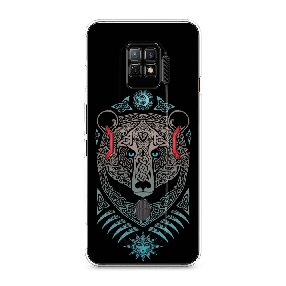 фото Силиконовый чехол "кельтский медведь" на zte nubia red magic 7 pro awog