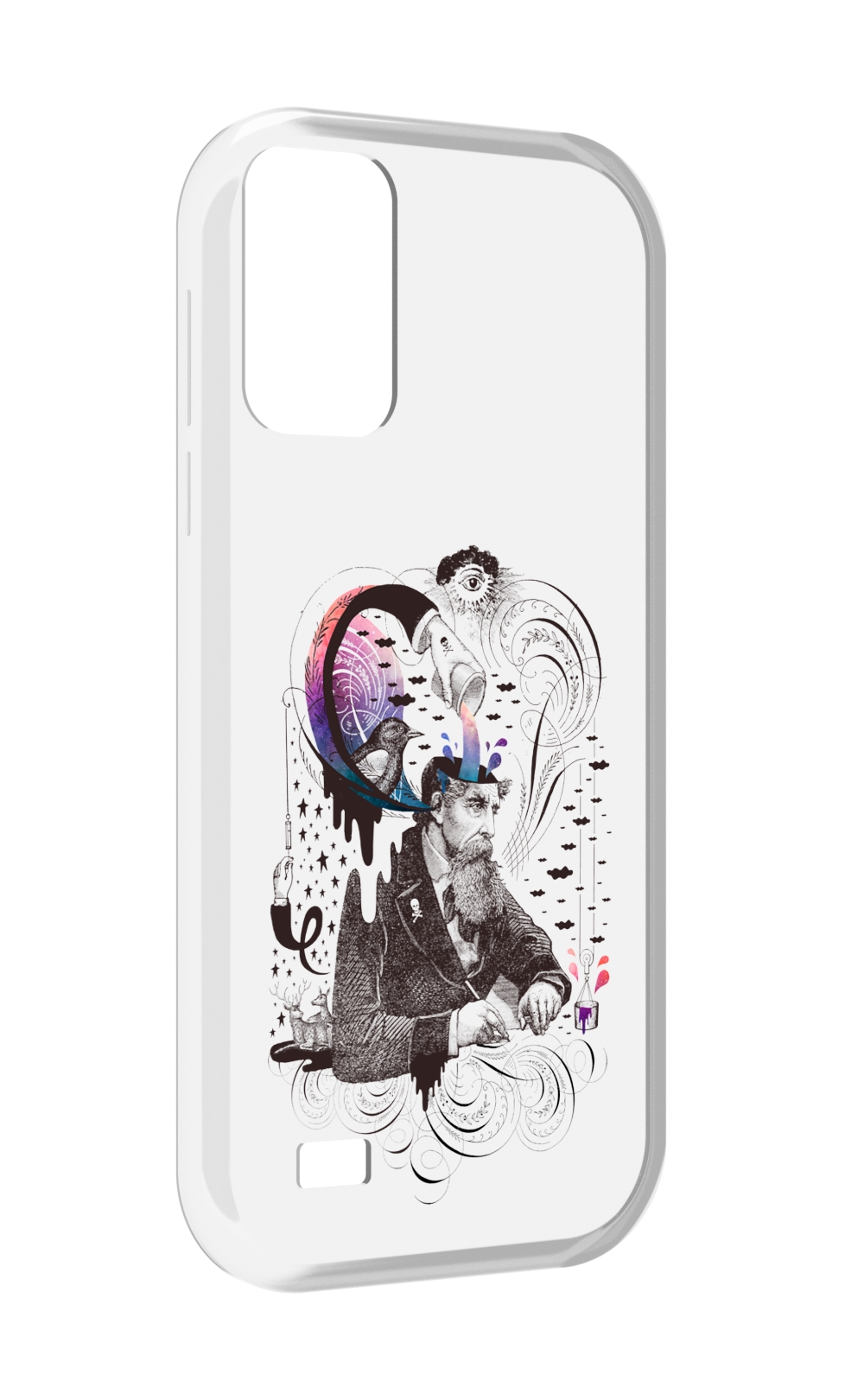 

Чехол MyPads абстракция думающий мужчина для Oukitel C31, Прозрачный, Tocco