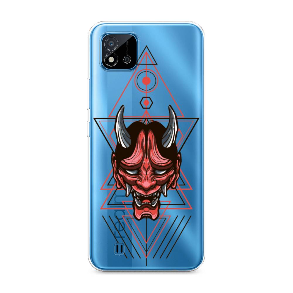 

Чехол на Oppo Realme C20 "Hanya Oni mask", Серый;красный;черный, 254850-4