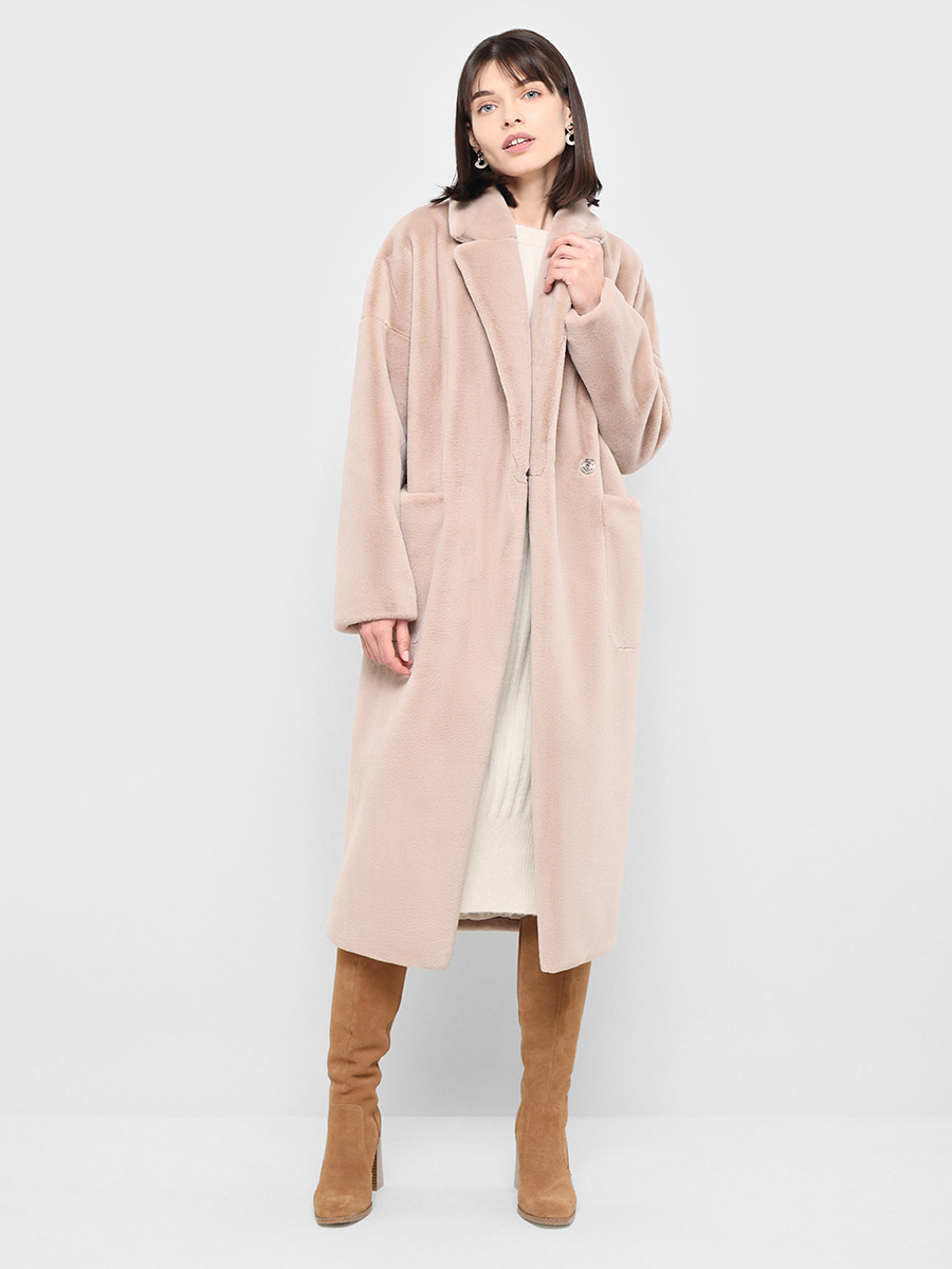 

Шуба женская ALEF 7032/115 бежевая 56 RU, 7032/115