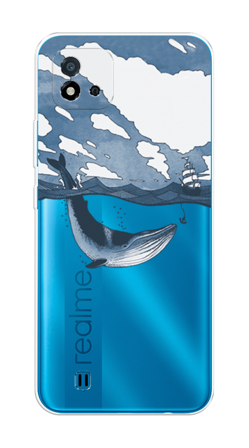 

Чехол на Oppo Realme C20 "Большой кит", Синий, 254850-1