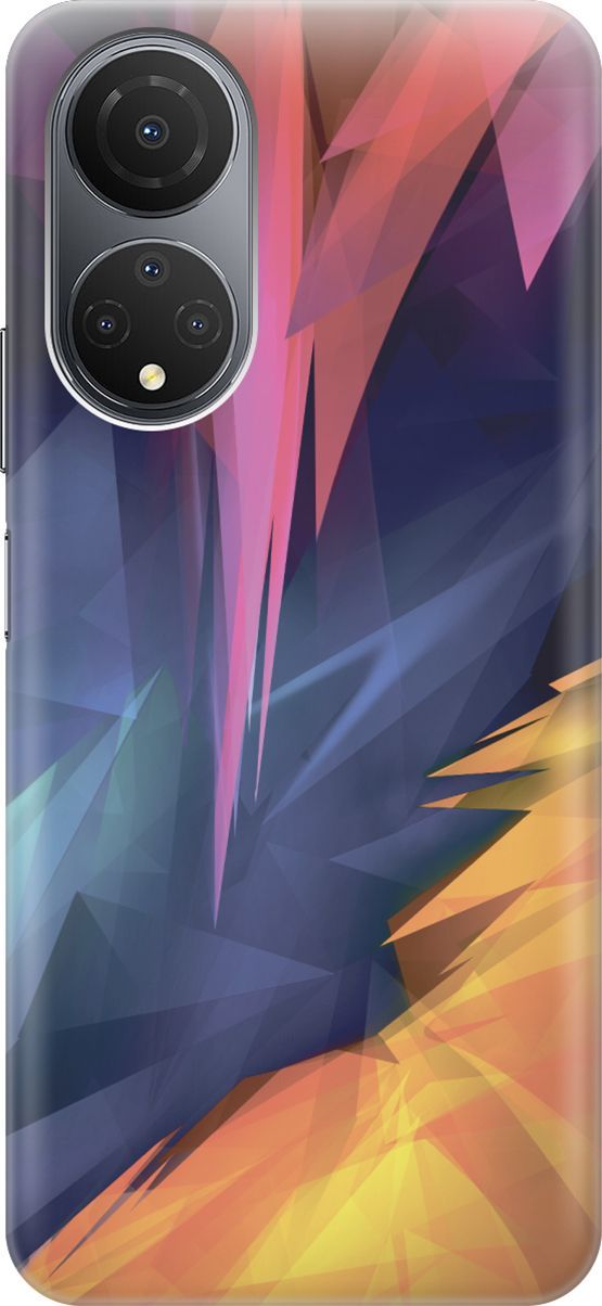 

Силиконовый чехол на Honor X7 "Розовый, синий, желтый", Желтый;розовый, 158539