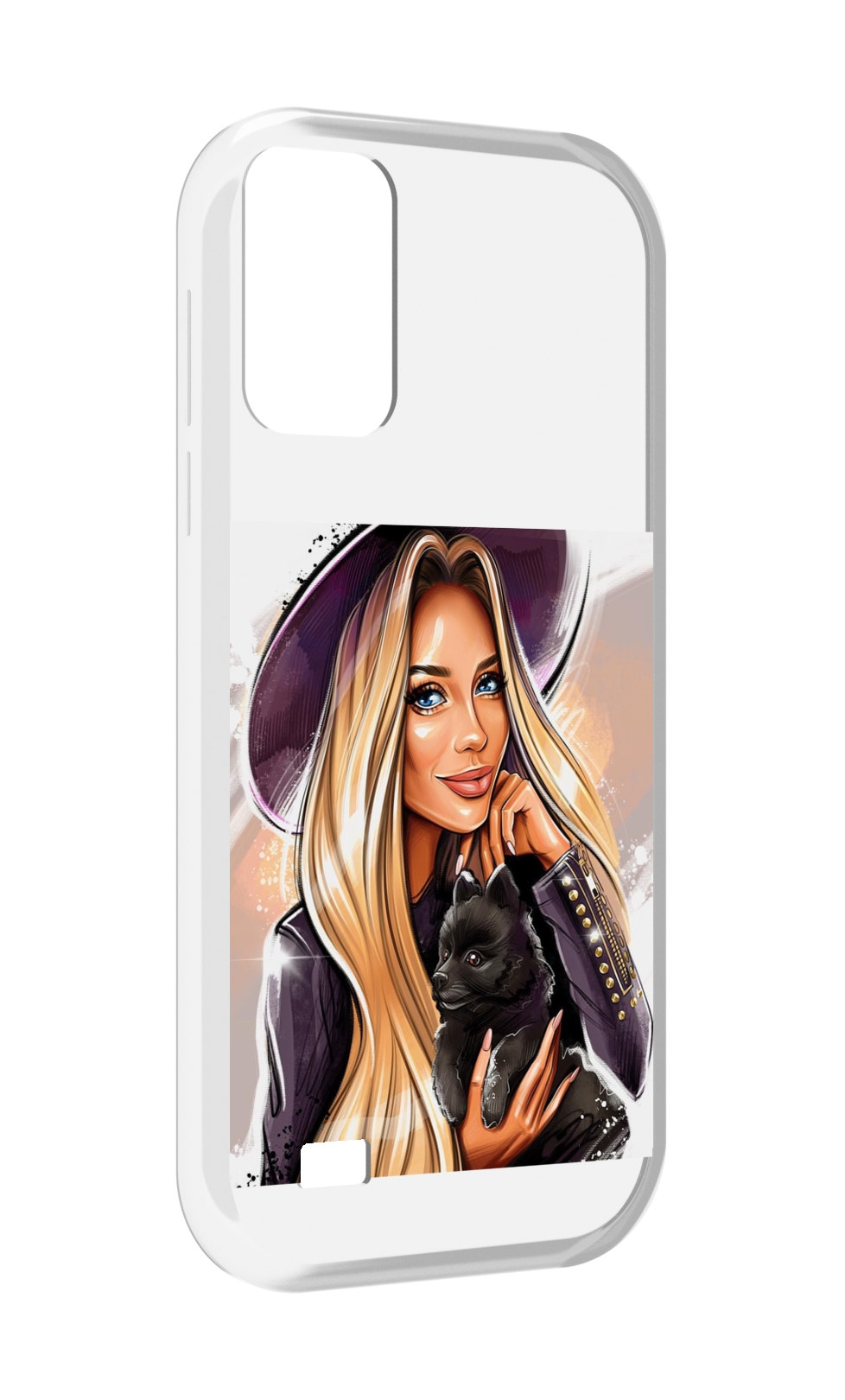 

Чехол MyPads девушка-с-черным-щенком женский для Oukitel C31, Прозрачный, Tocco