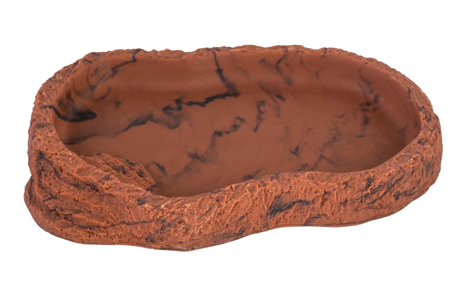 Кормушка-поилка для рептилий LUCKY REPTILE Dish Lava, коричневая, 13 х 9,5 х 1,8 см