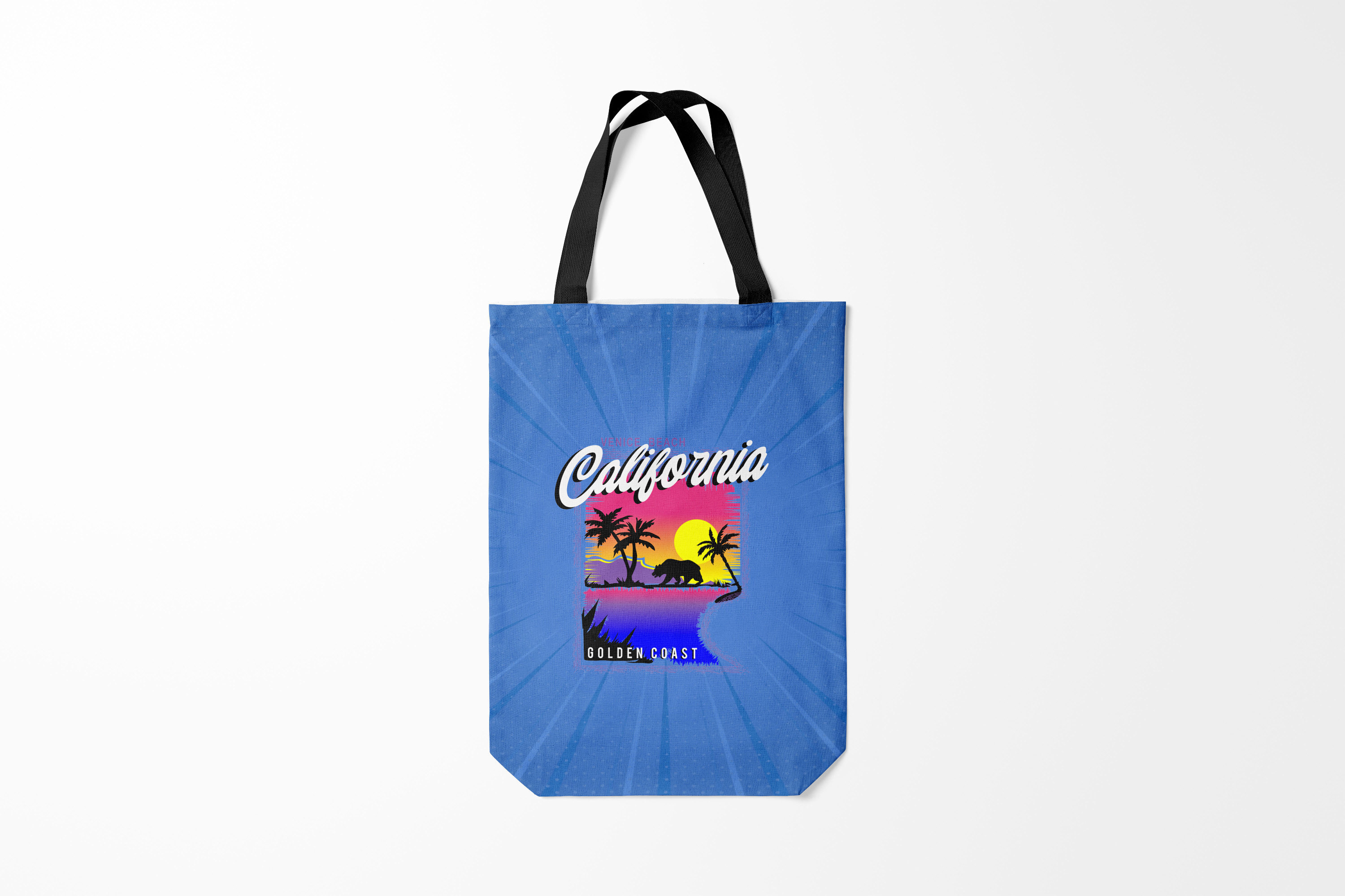 

Сумка шoппер унисекс Burnettie США California golden coast, синий, США California golden coast