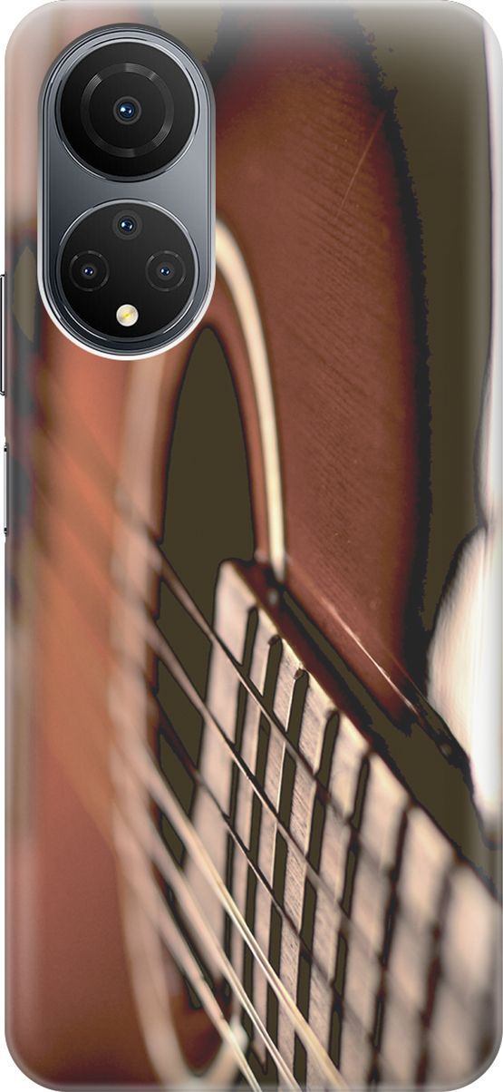 

Силиконовый чехол на Honor X7 "Гитара", Бежевый;коричневый, 158551