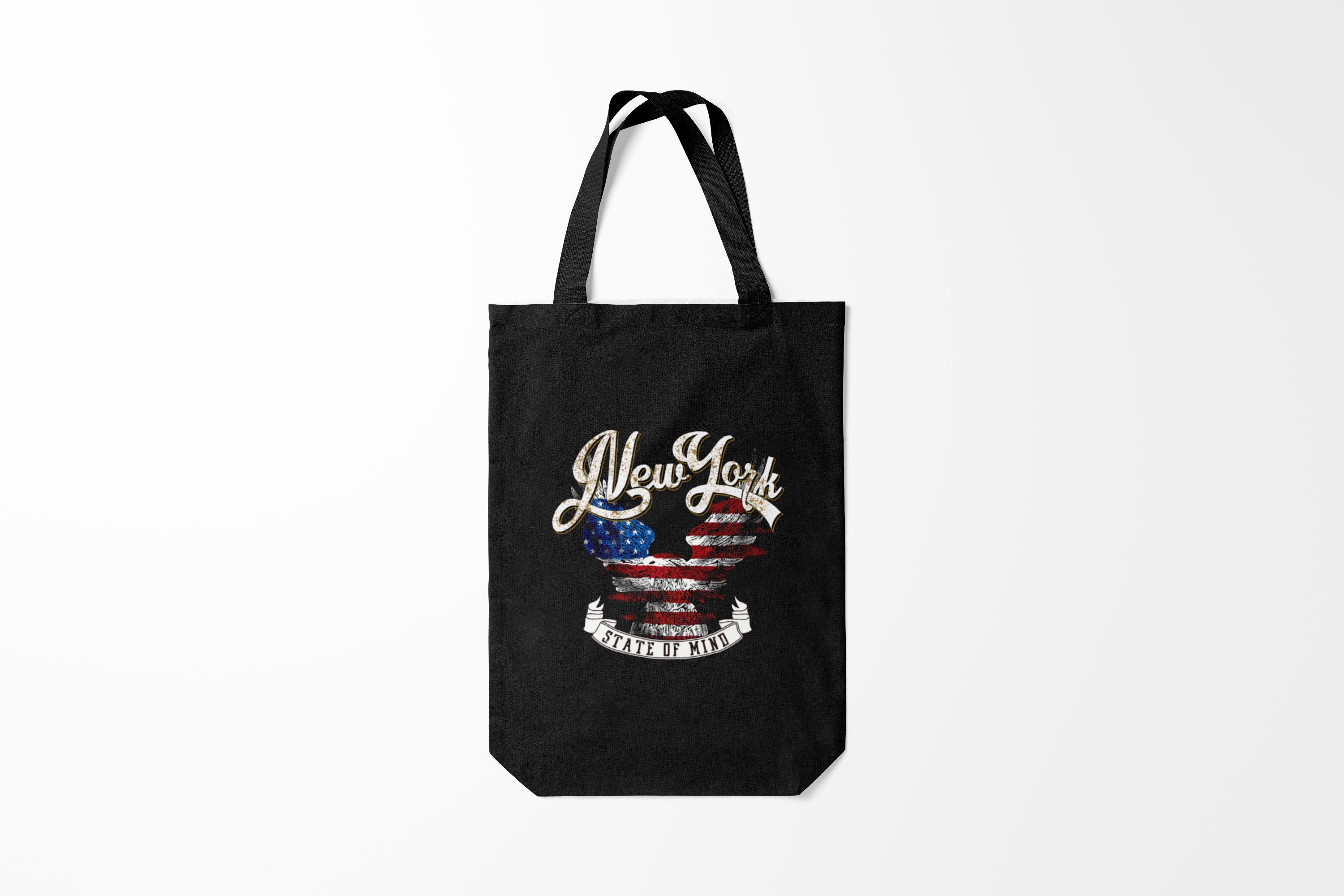 

Сумка шoппер унисекс Burnettie США New York state of mind, черный, США New York state of mind
