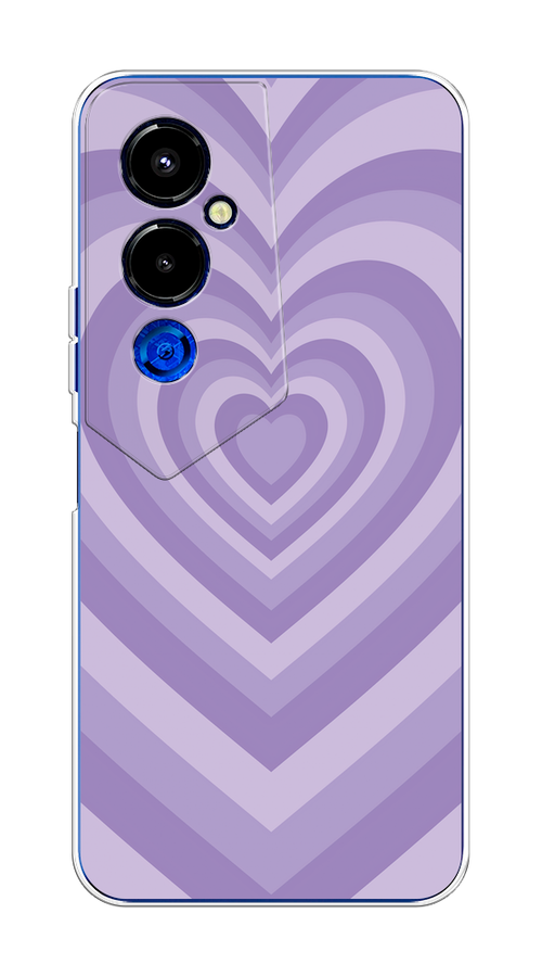 

Чехол на Tecno Pova 4 Pro "Violet heart latte", Фиолетовый, 302650-1