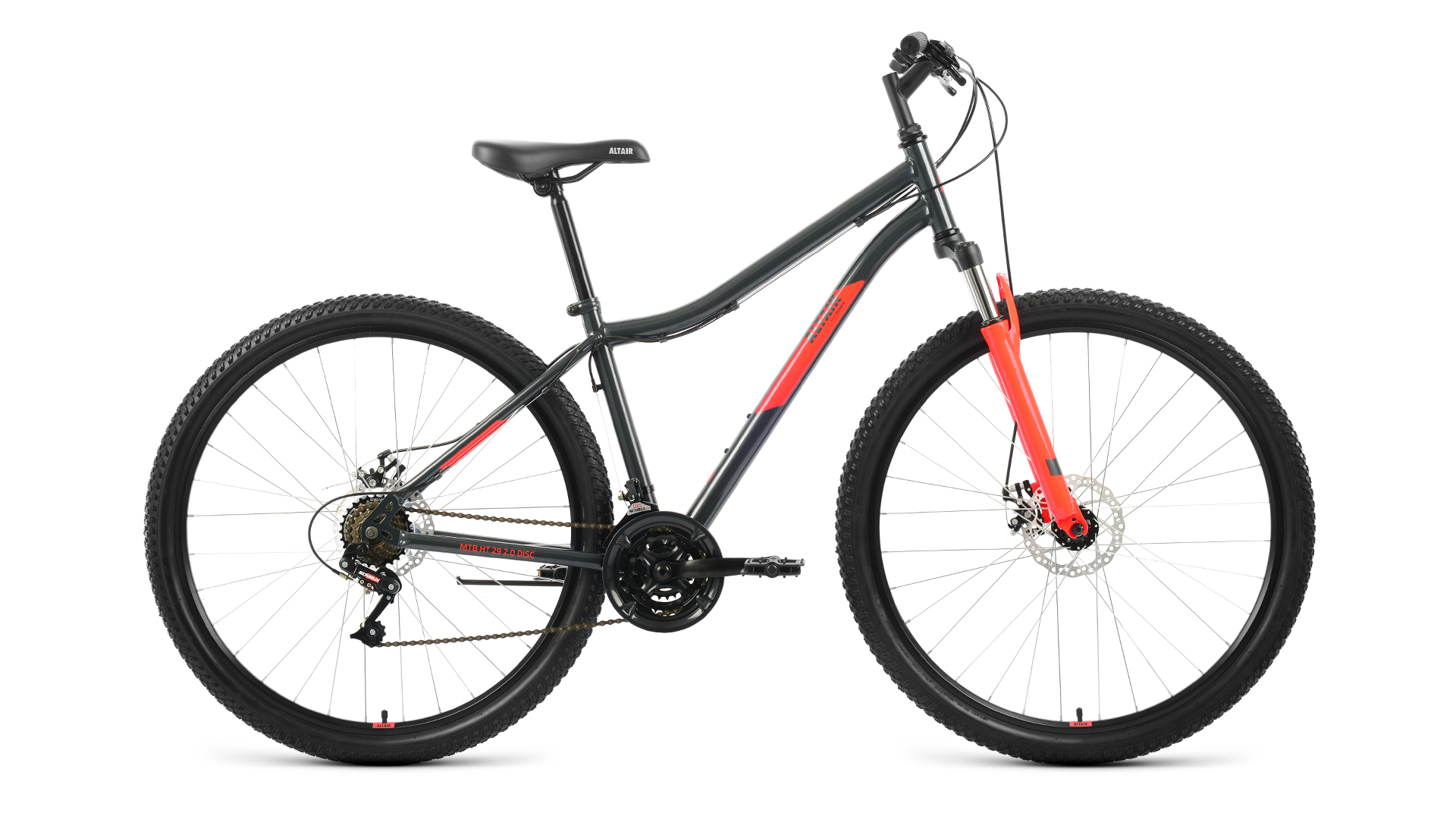 фото Велосипед altair mtb ht 2.0 disk 2022 17" темно-серый/красный