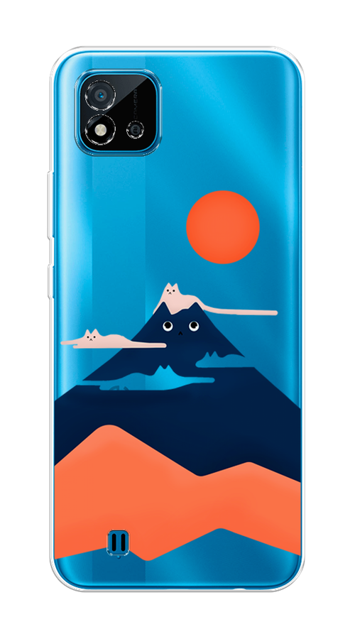 

Чехол на Oppo Realme C20 "Кот-гора", Черный;оранжевый, 254850-4