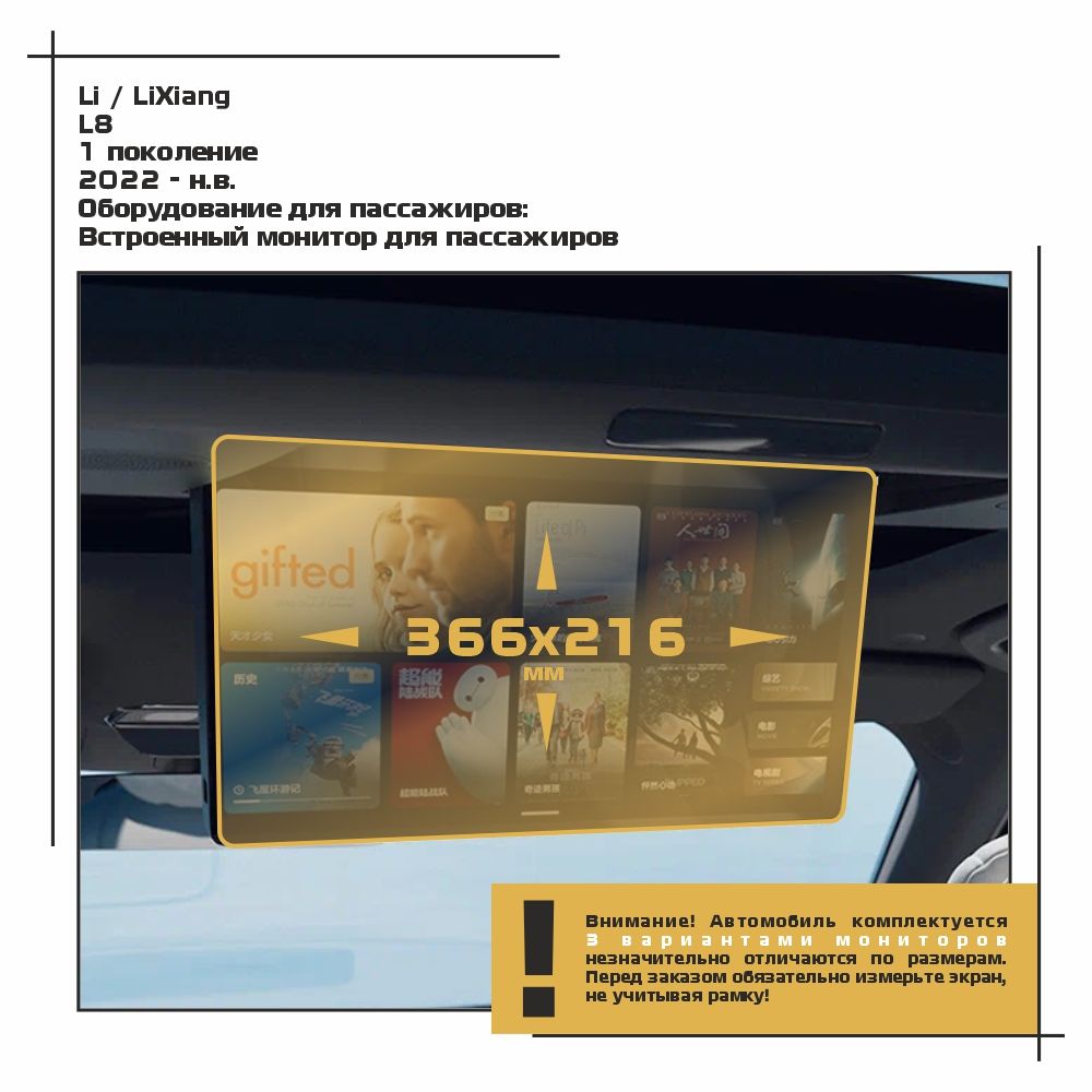 

Пленка ES для L8 - Оборудование - глянцевая - GP-LI-L8-02, Прозрачный, Li / LiXiang