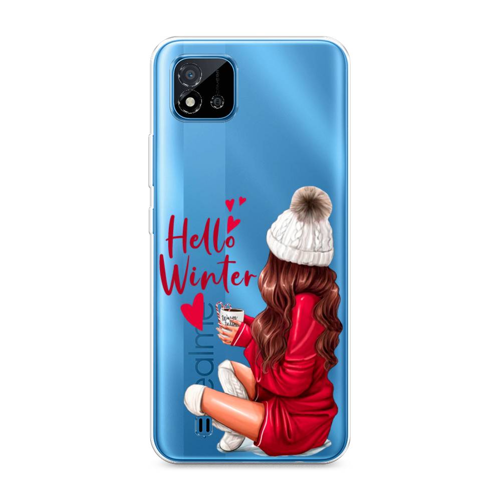 

Чехол на Oppo Realme C20 "Hello winter", Красный;белый;коричневый, 254850-5