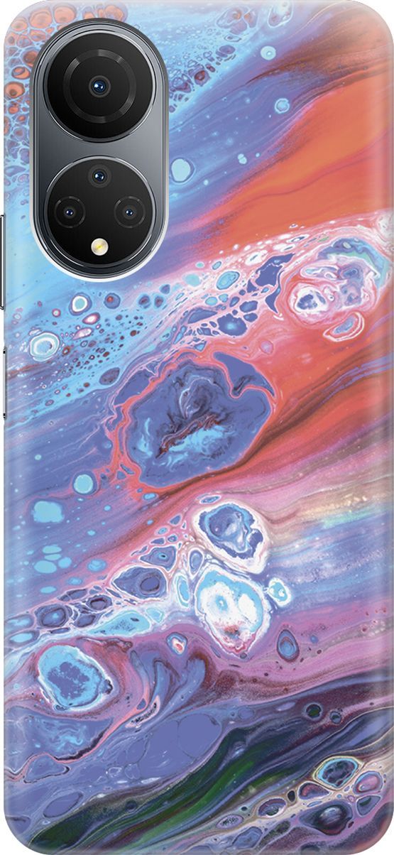 

Силиконовый чехол на Honor X7 "Красно-синяя абстракция", Голубой;красный, 158538