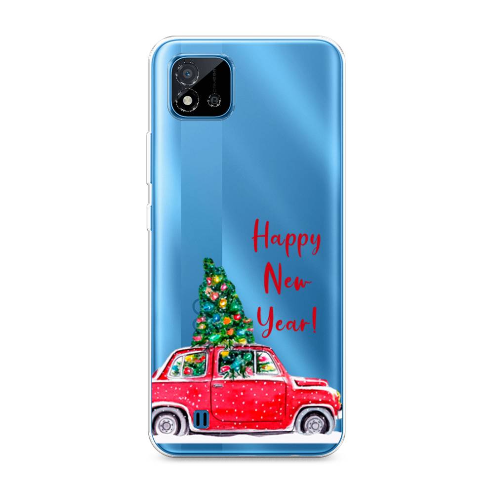 

Чехол на Oppo Realme C20 "Happy New Year", Красный;зеленый, 254850-5