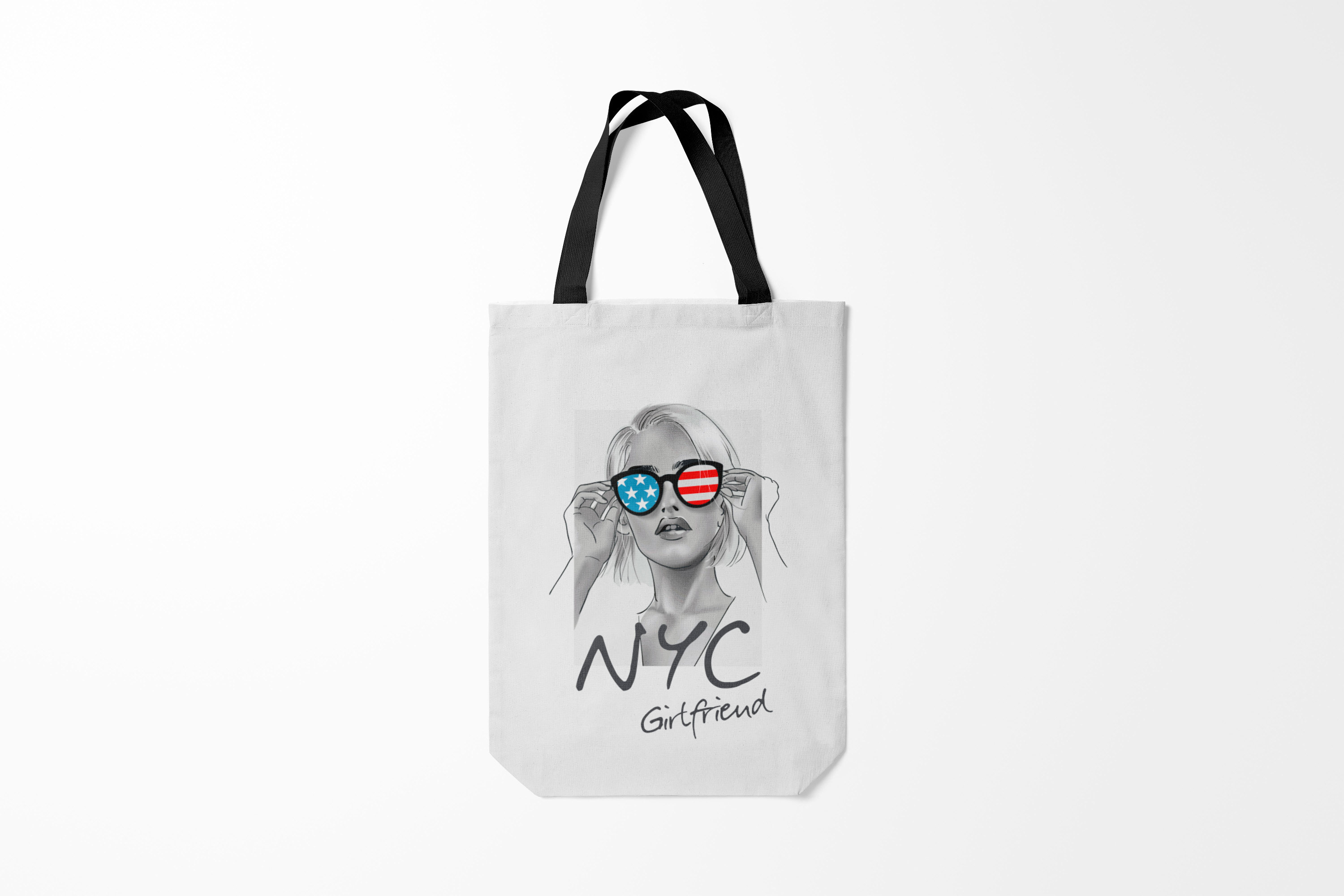 

Сумка шoппер унисекс Burnettie США NYC girlfriend, серый, США NYC girlfriend