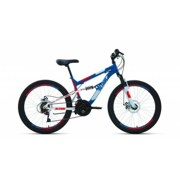 фото Велосипед 24 forward altair mtb fs(disk)(двухподвес)(18-ск.)2022(рама 15)синий/красный