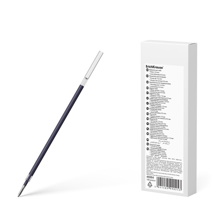 

Стержень гелевый ErichKrause Standard, узел 0.5 мм, длина 129 мм, для ручек R-301 Gel Mati