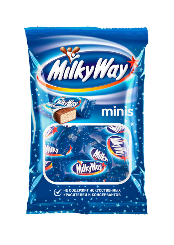 Конфеты Milky Way Minis батончики, шоколадные, 176 г