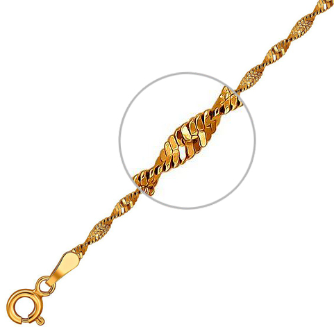 

Цепочка из серебра 50 см Эстет Н3Ц753676Z025П