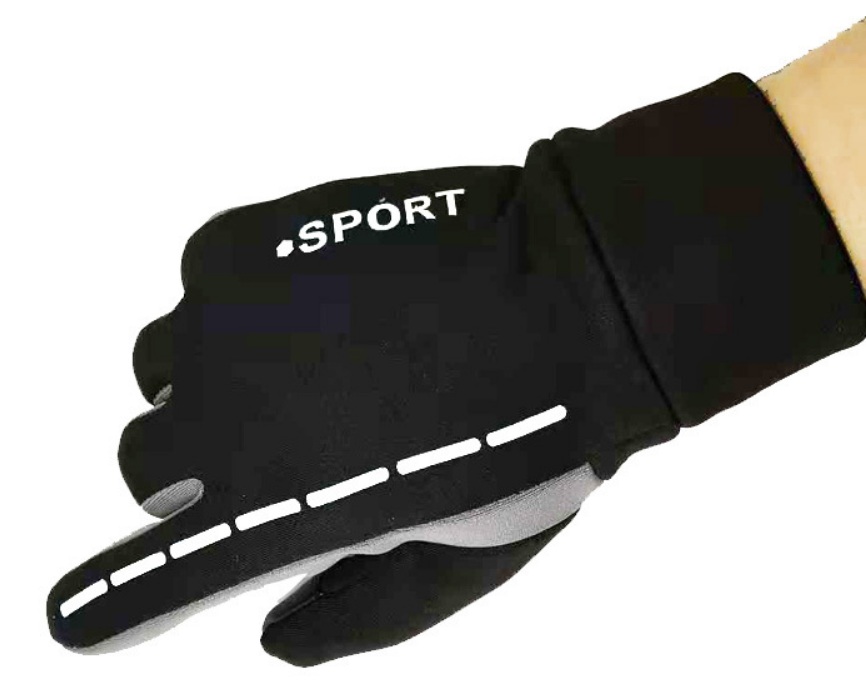 

Велоперчатки Sport черные,светоотражающие, с длинным пальцами (XL)