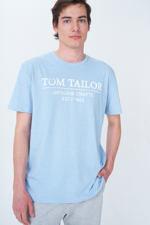 

Футболка мужская 1021229 TOM TAILOR голубая 50 RU, 1021229