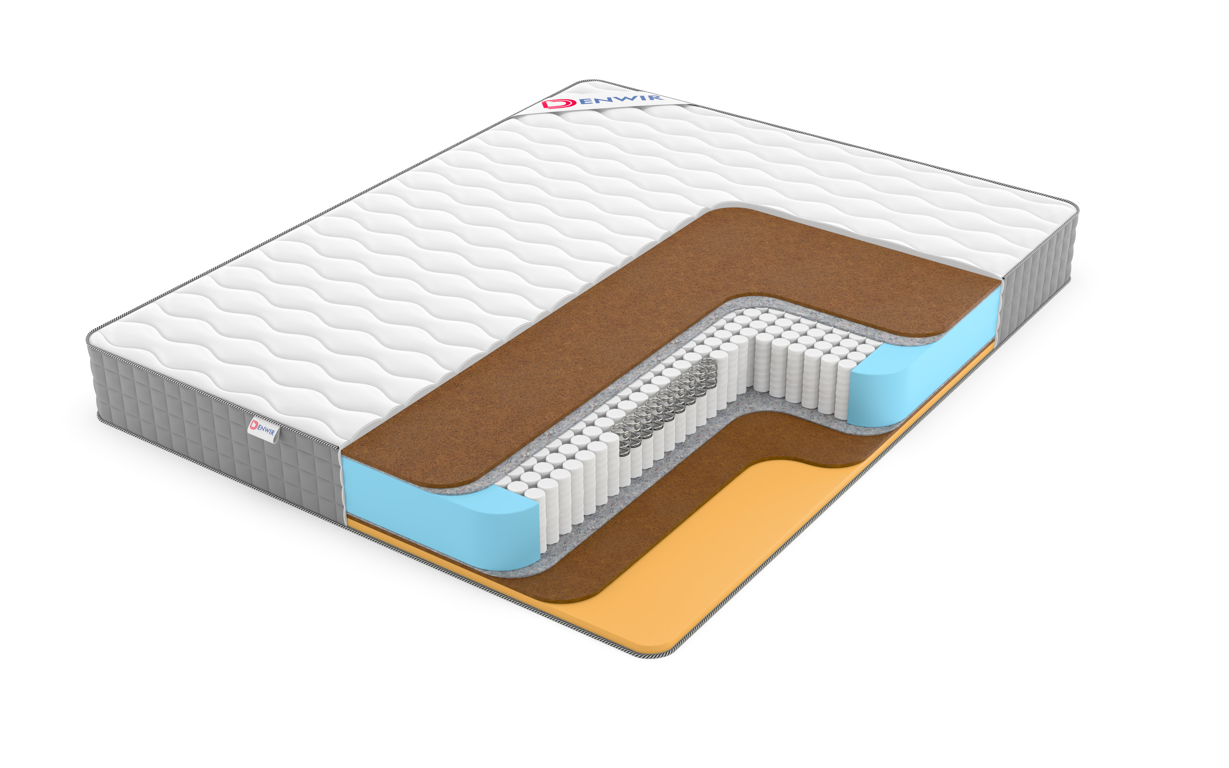 

Матрас пружинный DENWIR BEST MIDDLE MEMO HARD S1000/chstmat_BMMHS1000_95x195, Белый, BEST MIDDLE MEMO HARD S1000