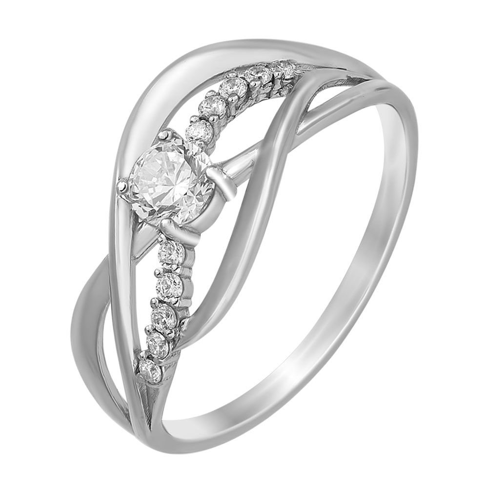 

Кольцо женское из серебра с фианитом 585Gold 701004048, р, 701004048
