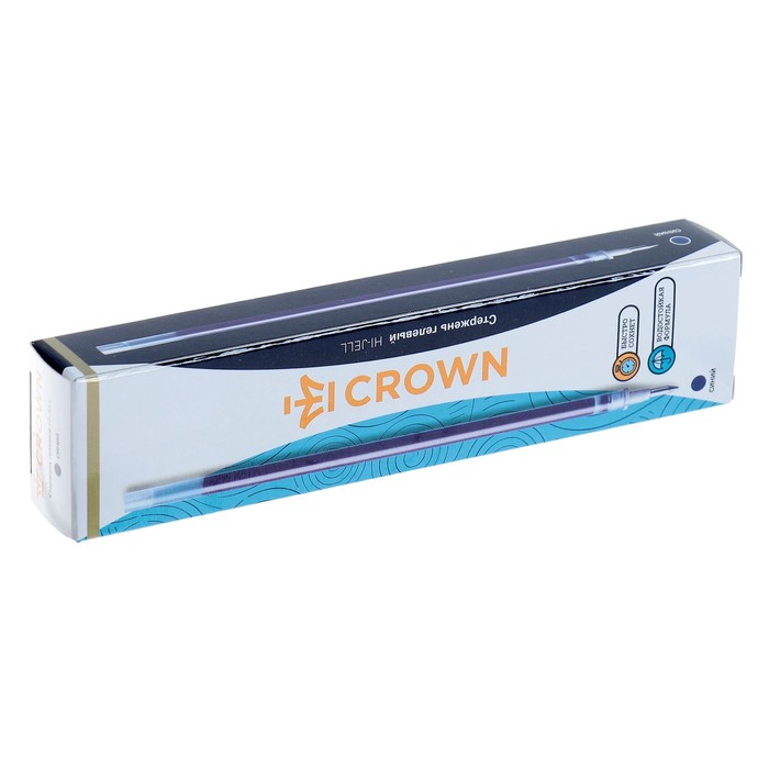 

Стержень гелевый Crown "Hi-Jell" синий, 138 мм, 0,5 мм