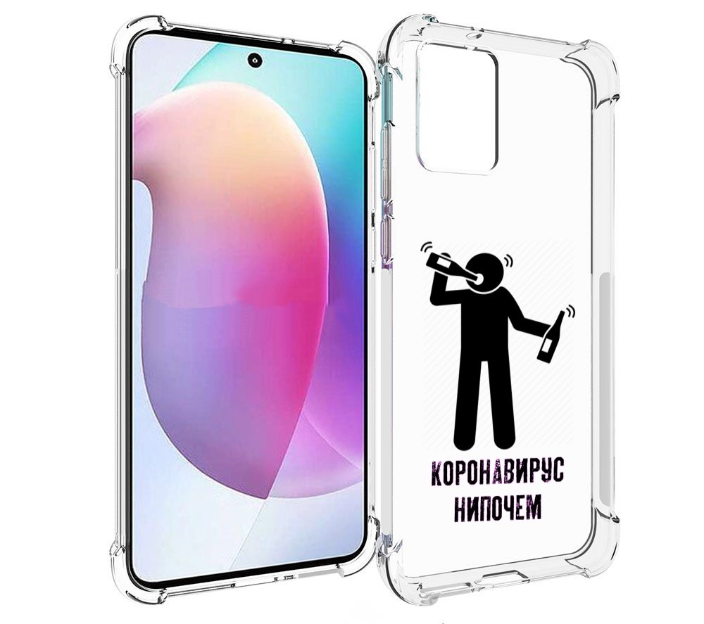 

Чехол MyPads нипочем-коронавирус для Motorola Edge 30 Neo, Прозрачный, Tocco