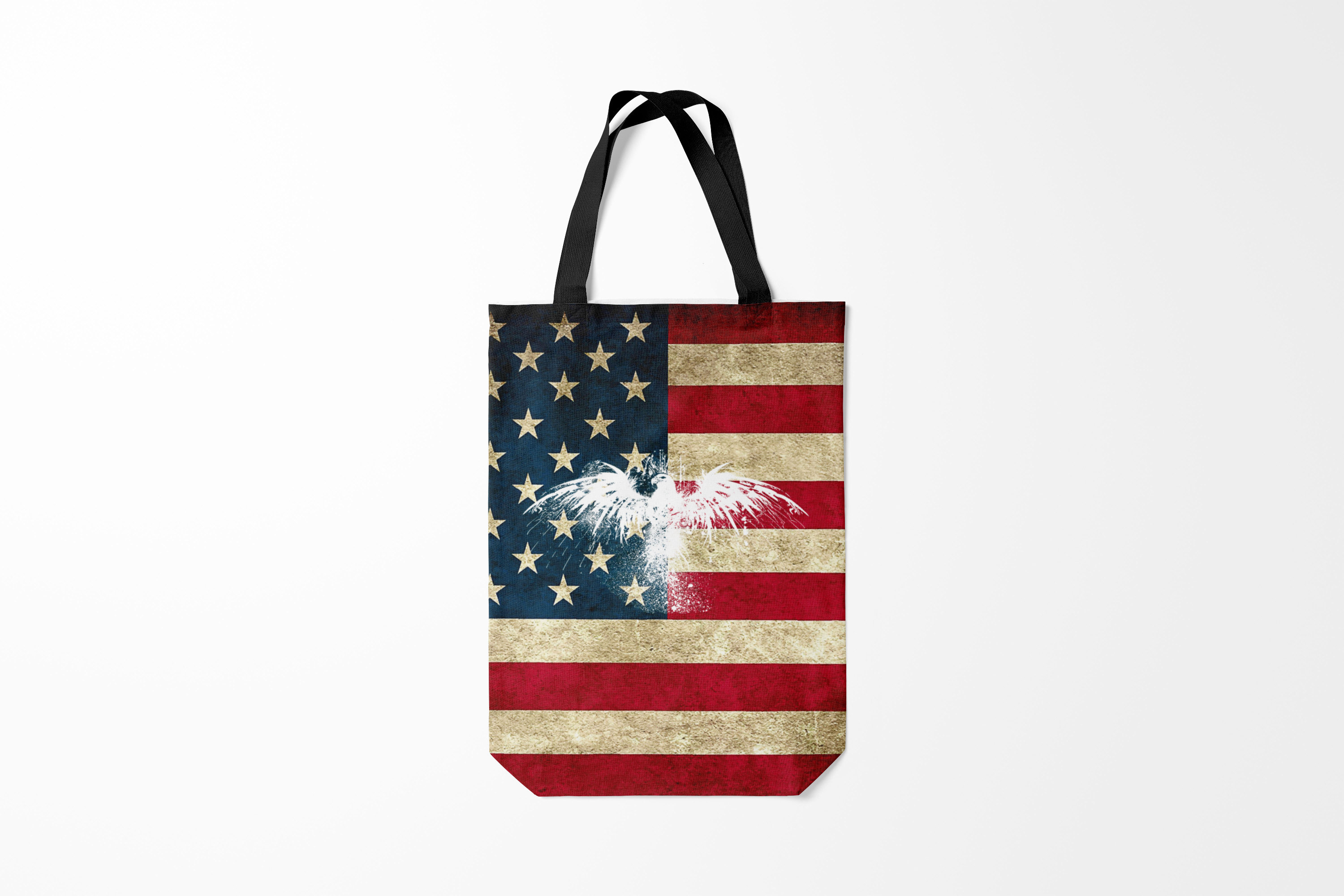 

Сумка шoппер унисекс Burnettie США Флаг с белым орлом, разноцветный, США Флаг с белым орлом