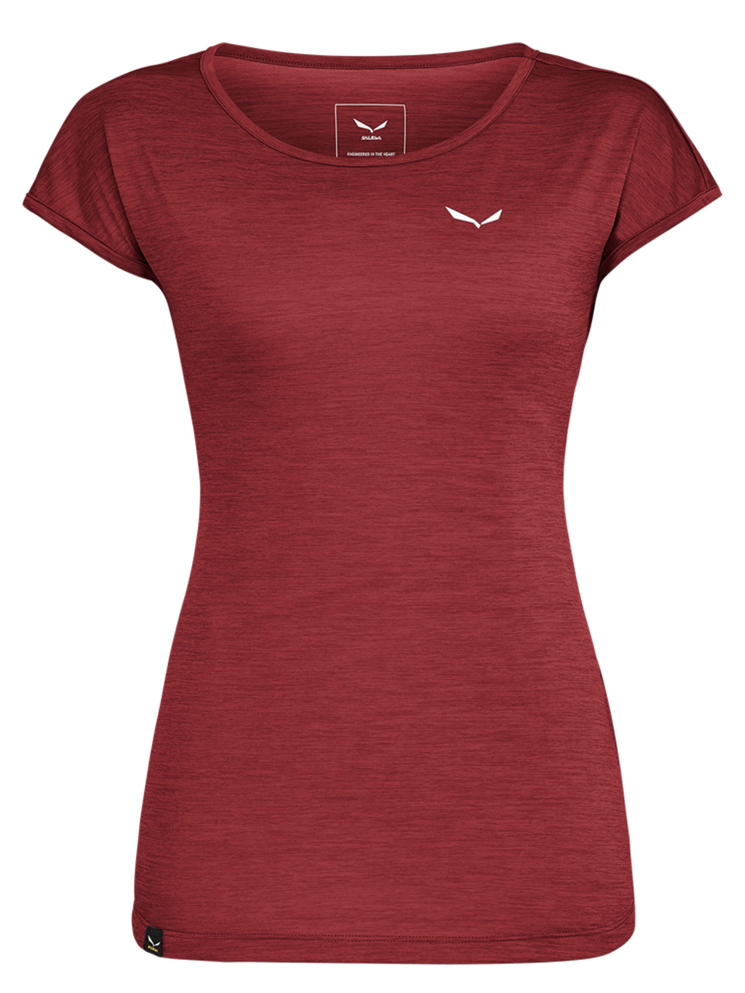 

Футболка женская Salewa Puez Melange Dry 2024 красная 42, Красный, Puez Melange Dry 2024