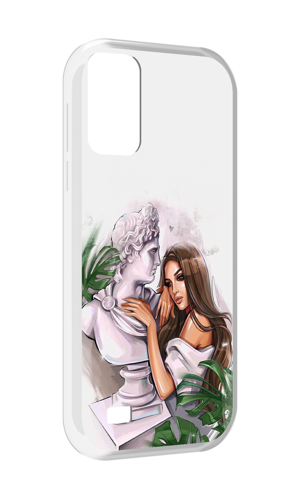 

Чехол MyPads девушка-модель-со-статуей женский для Oukitel C31, Прозрачный, Tocco