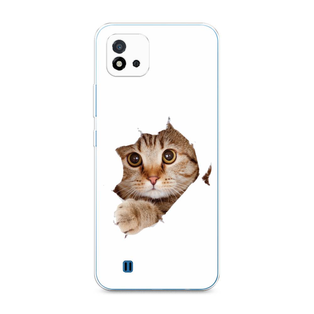 

Чехол на Oppo Realme C20 "Кот и бумага", Белый;коричневый, 254850-1