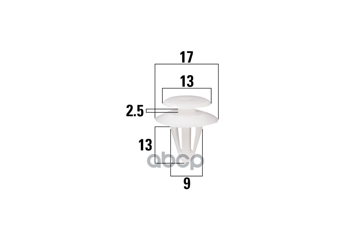 

Клипса Универс. Opel Astra, Corsa Kraft Kt106309 Opel Astra, Corsa Kraft арт. KT106309