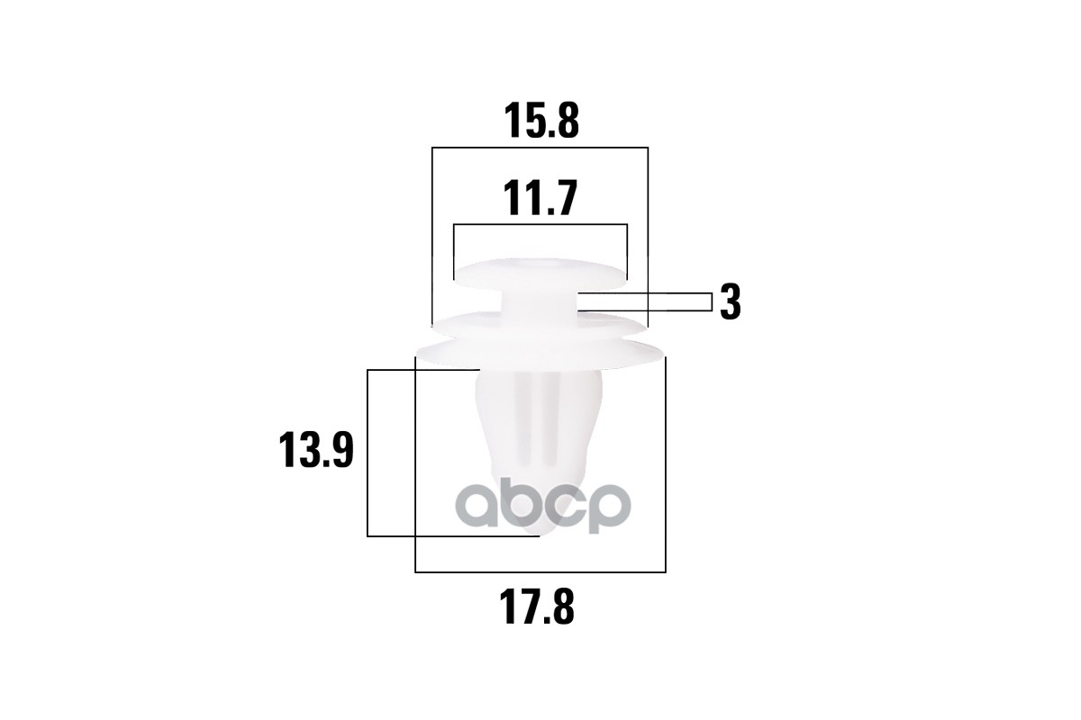 

Клипса Универс. Mitsubishi Outlander, Lancer, Pajero/Toyota Camry, Kraft Kt106208 Mitsubis