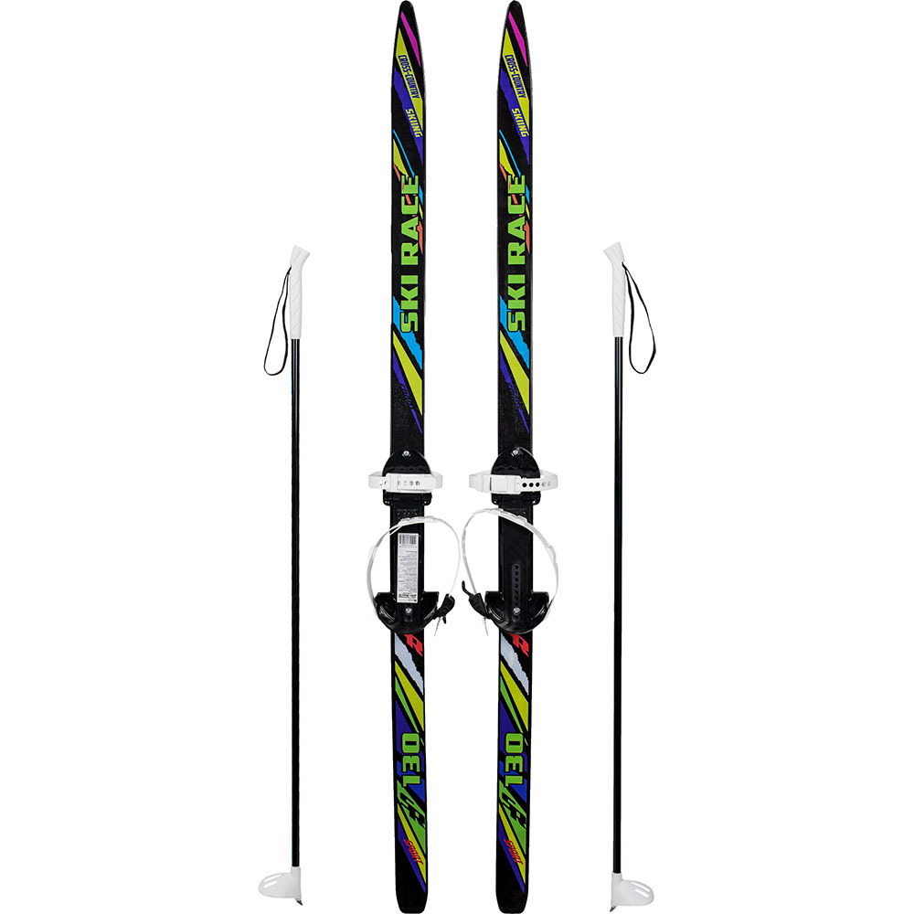 фото Лыжный комплект (лыжи+палки+крепления) подростковые ski race, 130/100 цикл