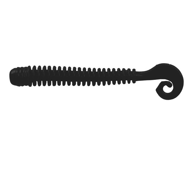 Мягкая приманка LureMax CHEEKY WORM 2,5''/6см, LSCW25-006 Black (10 шт.)