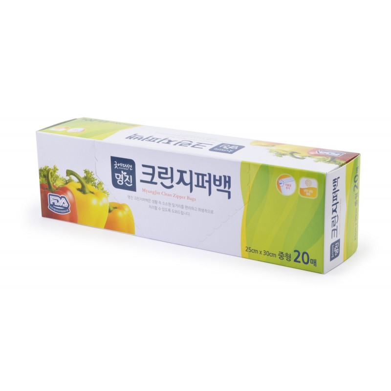 Пакеты полиэтиленовые пищевые с застежкой-зиппером Myungjin Bags Zipper Type, 20 шт